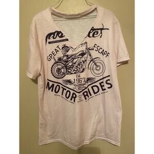 Light pink Motors Rides t shirt in 2x